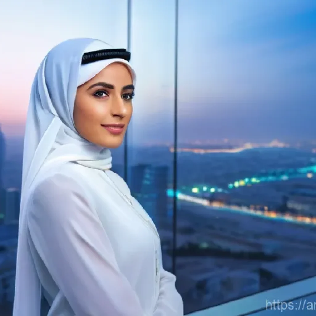 보험중개사 인터뷰 준비 팁 - "The Future-Ready Insurance Visionary"**
    "A confident, professionally dressed Arab woman, aged l...
