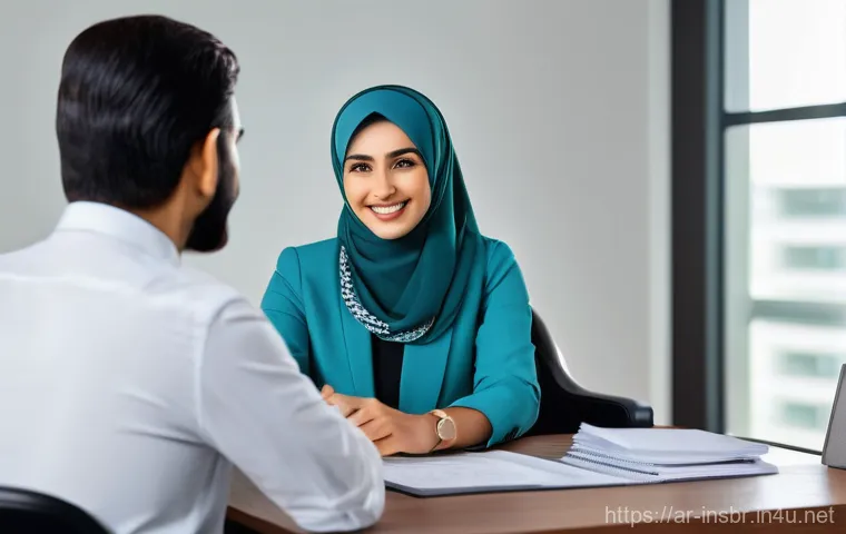 보험중개사로 성공하기 위한 심리적 요인 - **Prompt: Building Trust through Empathetic Communication**
    "A professional and warm Arab female...