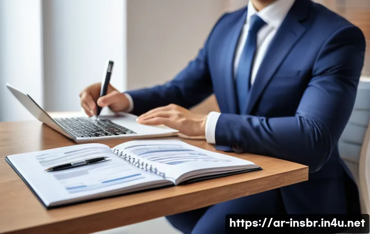 보험중개사 필기와 실기 균형 잡기 - **Prompt 1: The Insurance Professional's Balancing Act**
    "A sophisticated, intelligent Arab man ...