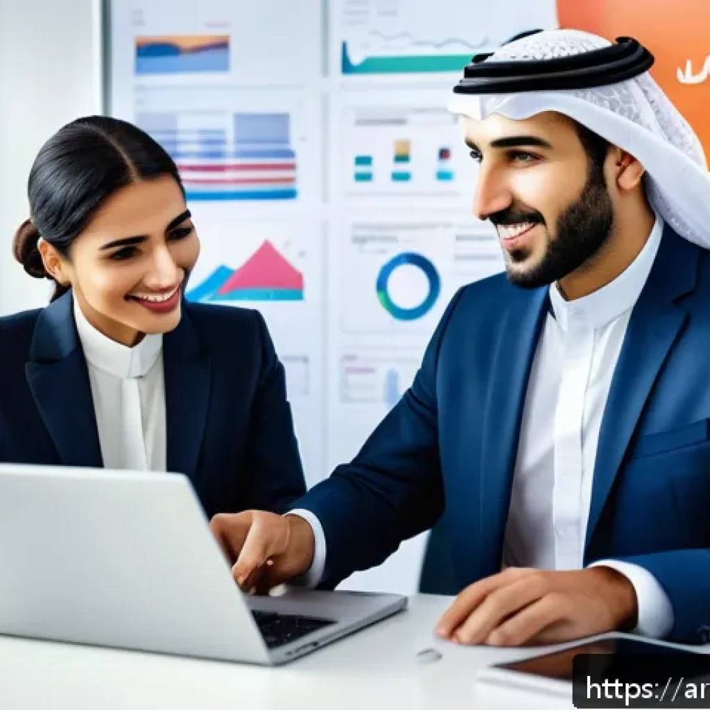 보험중개사와 관련된 고객 관계 관리 성공 사례 연구 및 분석 - A modern Arab insurance office scene showing a professional insurance agent wearing a smart business...