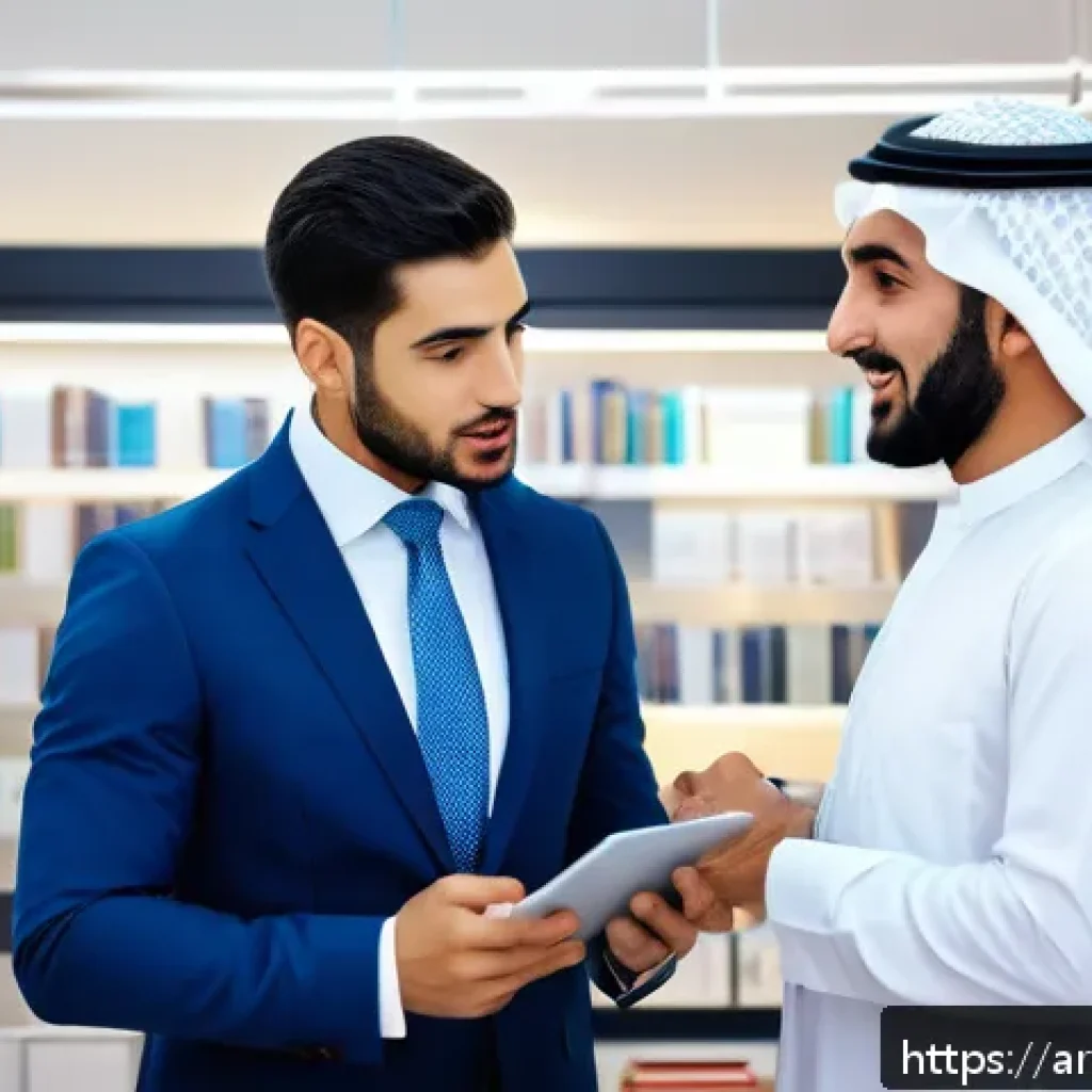 보험중개사와 법적 책임 이해하기 - A professional Arab insurance agent in a modern office setting, dressed in formal business attire wi...
